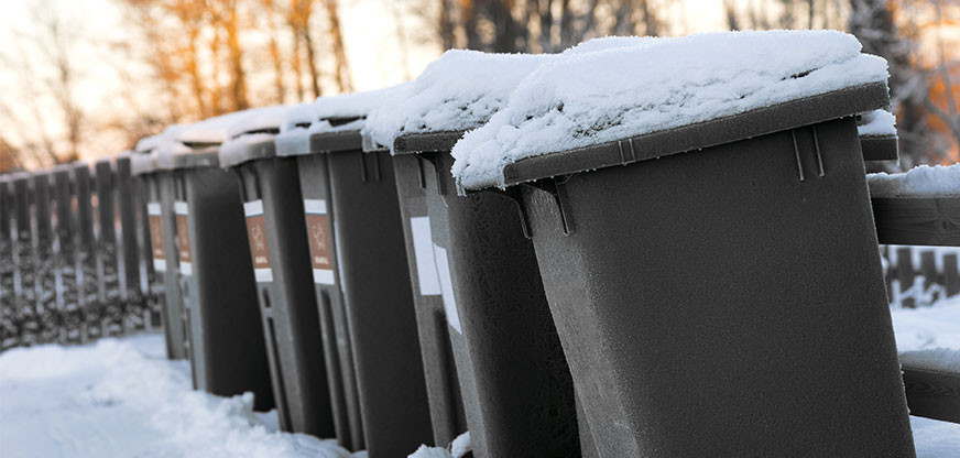 Müllabfuhr im Winter